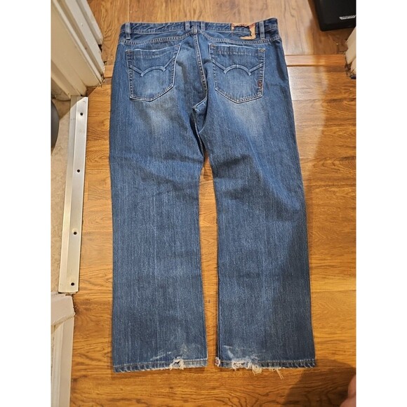 Cult of Individuality Jeans Men’s 40x30 Blue Hagen Straight Denim Distressed - Picture 9 of 11